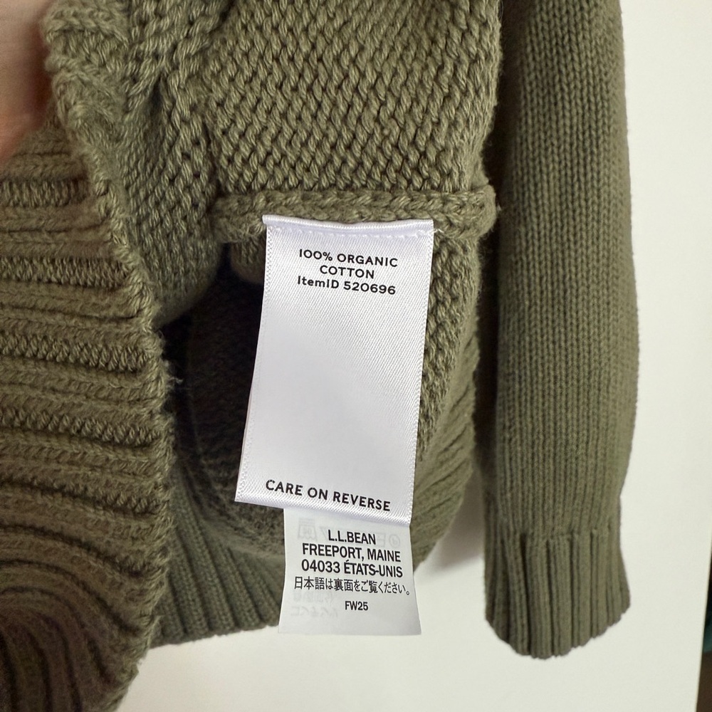LL Bean Signature Scenic Rollneck Sweater 100% organic cotton - Picture 6 of 7